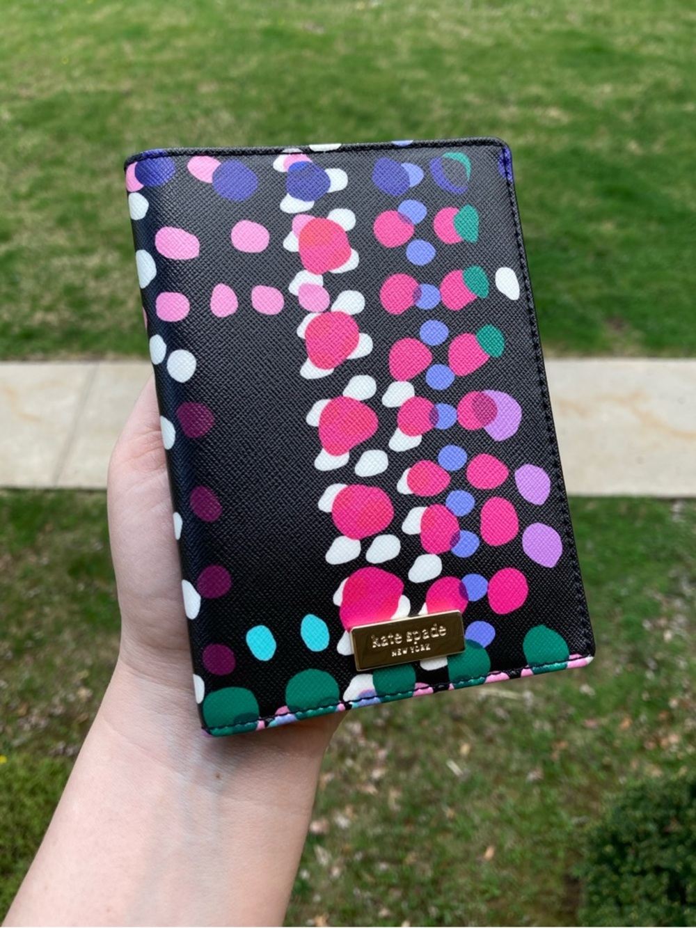 kate spade Black Multi Dot Passport Wallet - Picture 1 of 8